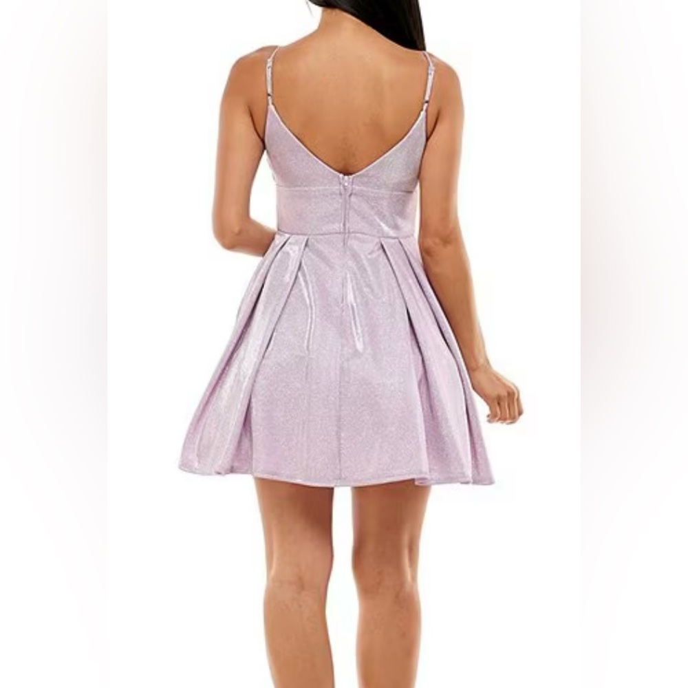 B Darlin maroon sparkle homecoming prom formal dress EUC size 1/2 skater dress - Picture 4 of 4